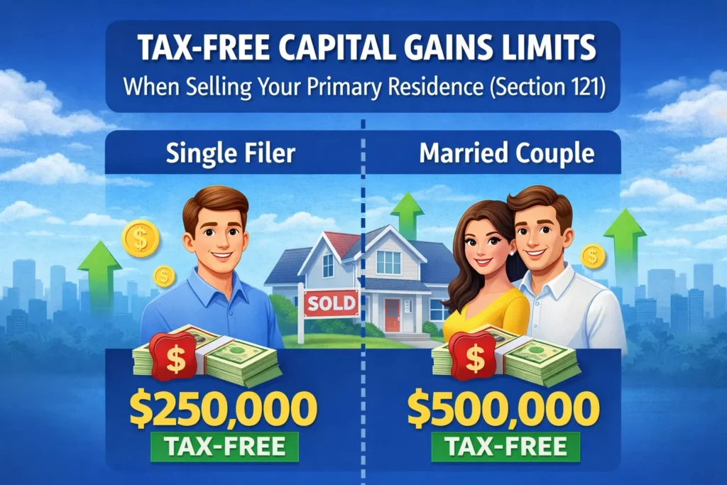 Tax free capital gain limits